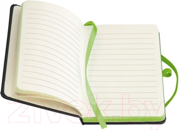 Изображение товара Записная книжка Easy Gifts Rostock / 341129 (черный/светло-зеленый)