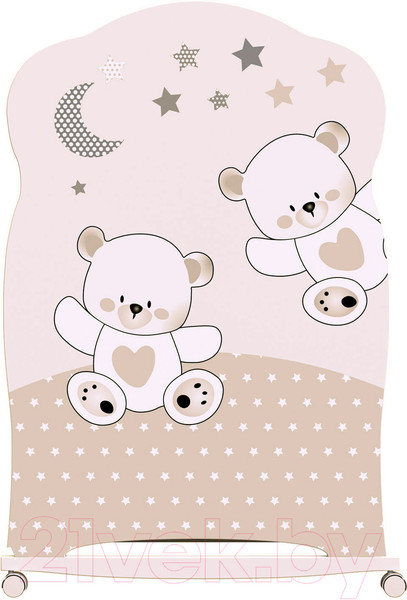 Изображение товара Детская кроватка VDK Funny Bears колесо-качалка (слоновая кость)