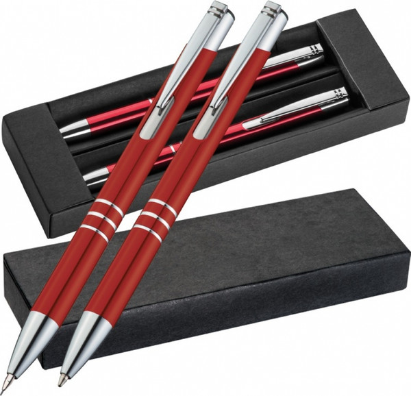 Изображение товара Набор канцелярский Easy Gifts Claremont / 333005 (красный/серебристый)