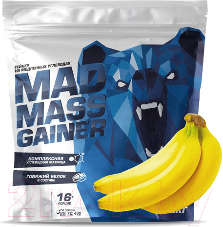 Изображение товара Гейнер Siberian Nutrogunz Mad Mass Gainer / MG012 (2000г, банан)