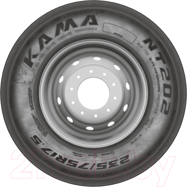 Изображение товара Грузовая шина KAMA NT 202 245/70R19.5 141/140J Прицепная