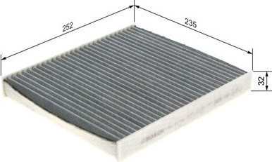 Изображение товара Салонный фильтр Bosch 1987432543 (угольный)