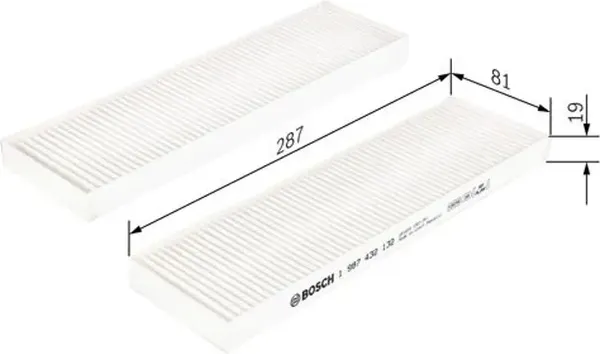 Изображение товара Комплект салонных фильтров Bosch 1987432132