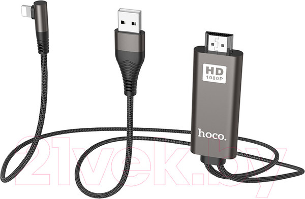 Изображение товара Адаптер Hoco USB UA14 Lightning (черный)