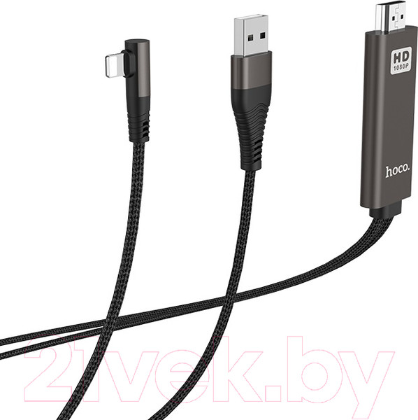 Изображение товара Адаптер Hoco USB UA14 Lightning (черный)