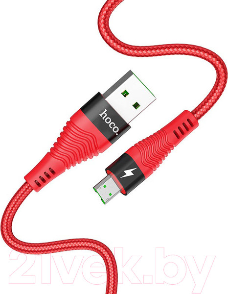 Изображение товара Кабель Hoco USB U53 micro (красный)