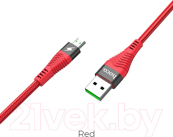 Изображение товара Кабель Hoco USB U53 micro (красный)