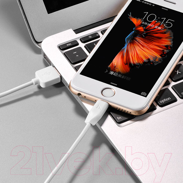 Изображение товара Кабель Hoco X1 USB Lightning (2м, белый)