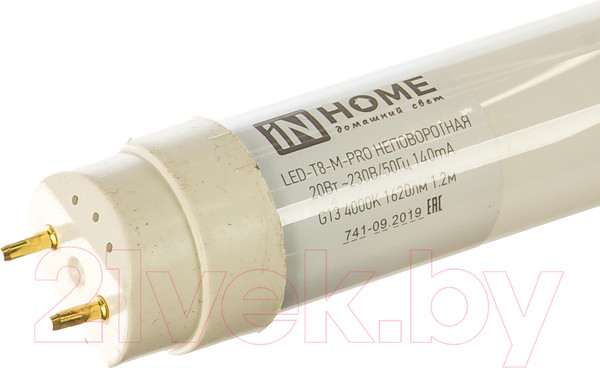 Изображение товара Лампа INhome LED-T8-М-PRO 20Вт 230В G13 4000К 2000Лм 1200мм / 4690612030975