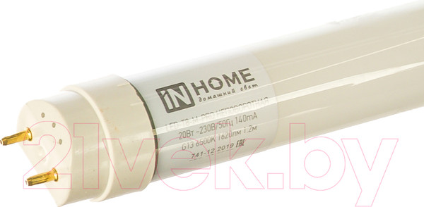 Изображение товара Лампа INhome LED-T8-М-PRO 20Вт 230В G13 6500К 2000Лм 1200мм / 4690612030999