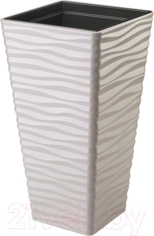 Изображение товара Кашпо Formplastic Sahara Dunes slim / 3960-055 (светло-серый)