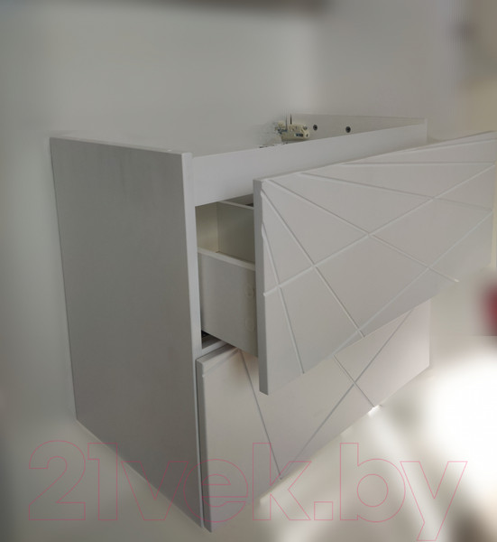 Изображение товара Тумба под умывальник Garda Geometry 38н_700_PVС (белый глянец)