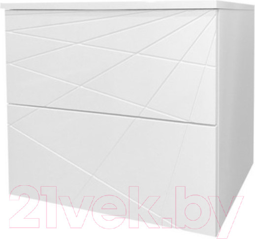 Изображение товара Тумба под умывальник Garda Geometry 38н_700_PVС (белый глянец)