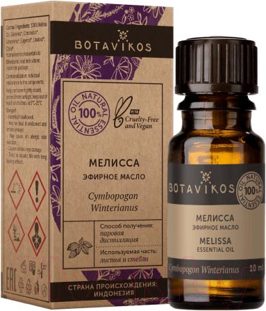 Изображение товара Эфирное масло Botavikos Мелисса лекарственная 100% (10мл)