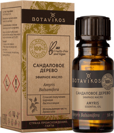 Изображение товара Эфирное масло Botavikos Сандаловое дерево 100% (10мл)