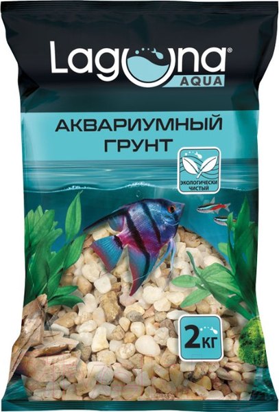 Изображение товара Грунт для аквариума Laguna Бежевый меланж 20202E / 73954044 (2кг)