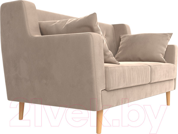 Изображение товара Диван Лига Диванов Брайтон 281 2-х местный / 108914 (велюр, бежевый)