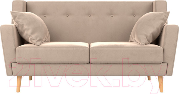 Изображение товара Диван Лига Диванов Брайтон 281 2-х местный / 108914 (велюр, бежевый)