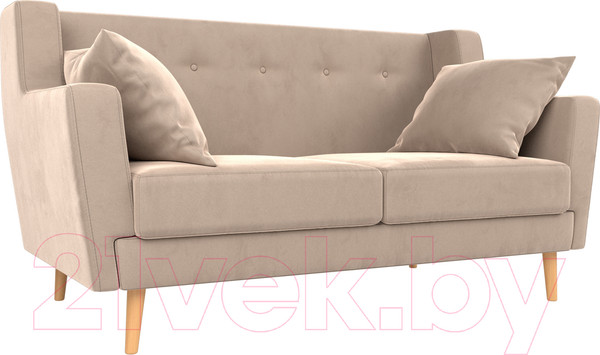 Изображение товара Диван Лига Диванов Брайтон 281 2-х местный / 108914 (велюр, бежевый)