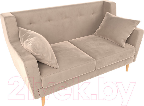 Изображение товара Диван Лига Диванов Брайтон 281 2-х местный / 108914 (велюр, бежевый)
