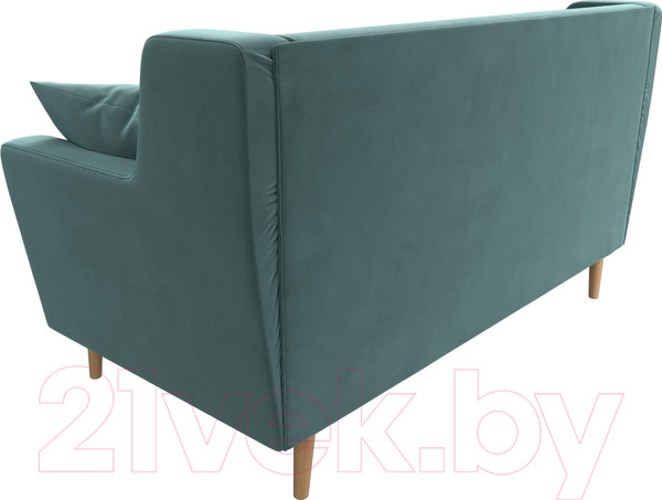 Изображение товара Диван Лига Диванов Брайтон 281 2-х местный / 108915 (велюр, бирюзовый)