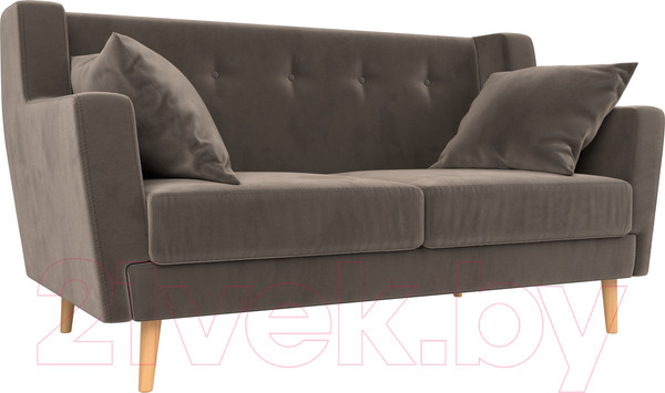 Изображение товара Диван Лига Диванов Брайтон 281 2-х местный / 108918 (велюр, коричневый)