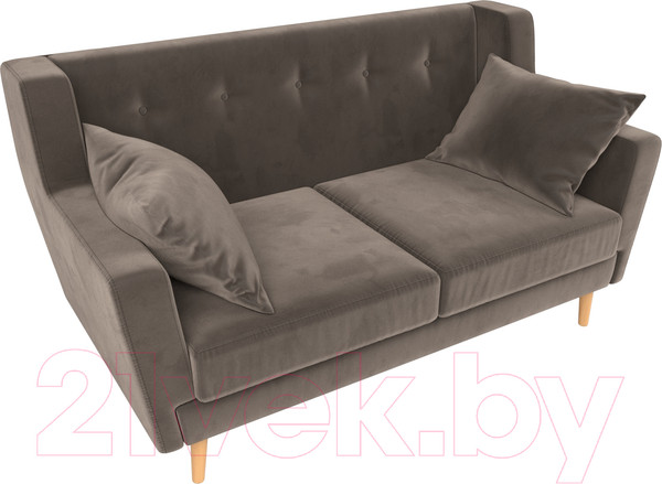 Изображение товара Диван Лига Диванов Брайтон 281 2-х местный / 108918 (велюр, коричневый)
