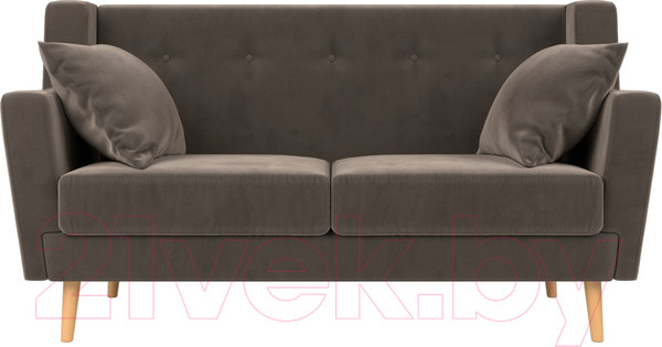 Изображение товара Диван Лига Диванов Брайтон 281 2-х местный / 108918 (велюр, коричневый)