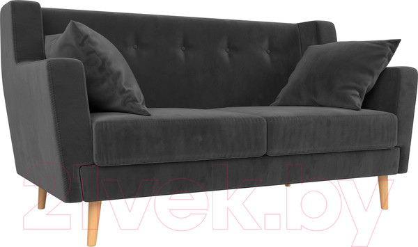Изображение товара Диван Лига Диванов Брайтон 281 2-х местный / 108919 (велюр, серый)
