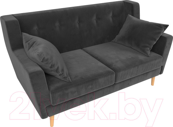 Изображение товара Диван Лига Диванов Брайтон 281 2-х местный / 108919 (велюр, серый)