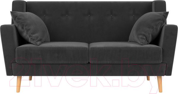 Изображение товара Диван Лига Диванов Брайтон 281 2-х местный / 108919 (велюр, серый)
