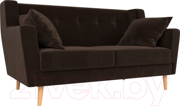 Изображение товара Диван Лига Диванов Брайтон 281 2-х местный / 108926 (микровельвет, коричневый)