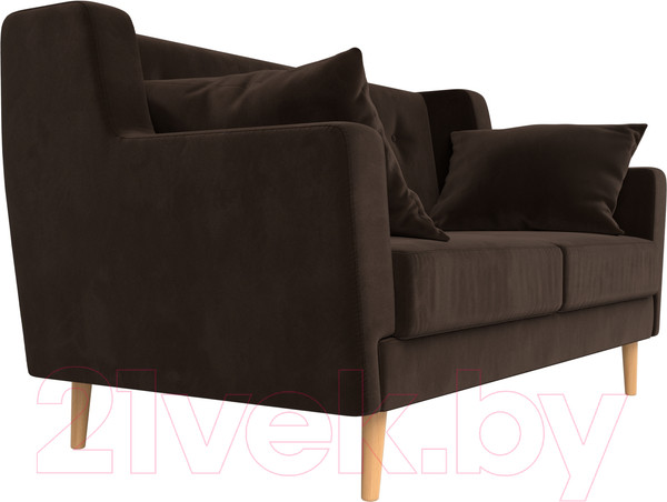Изображение товара Диван Лига Диванов Брайтон 281 2-х местный / 108926 (микровельвет, коричневый)