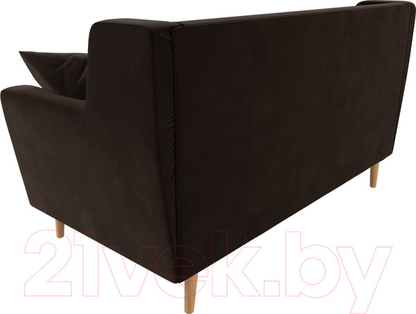 Изображение товара Диван Лига Диванов Брайтон 281 2-х местный / 108926 (микровельвет, коричневый)