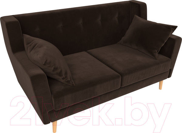 Изображение товара Диван Лига Диванов Брайтон 281 2-х местный / 108926 (микровельвет, коричневый)