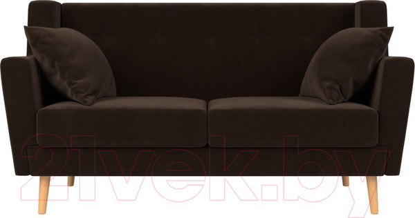 Изображение товара Диван Лига Диванов Брайтон 281 2-х местный / 108926 (микровельвет, коричневый)