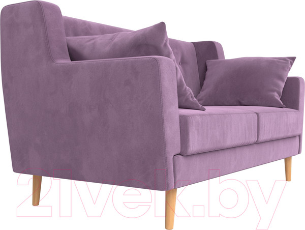 Изображение товара Диван Лига Диванов Брайтон 281 2-х местный / 108927 (микровельвет, сиреневый)