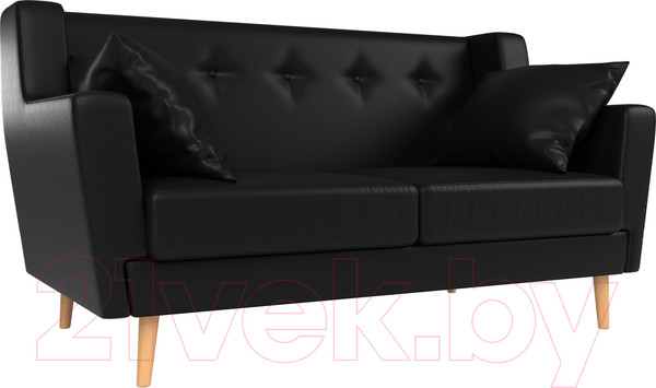 Изображение товара Диван Лига Диванов Брайтон 281 2-х местный / 108936 (экокожа, черный)