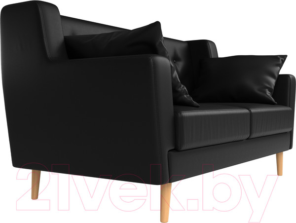 Изображение товара Диван Лига Диванов Брайтон 281 2-х местный / 108936 (экокожа, черный)