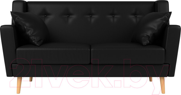 Изображение товара Диван Лига Диванов Брайтон 281 2-х местный / 108936 (экокожа, черный)