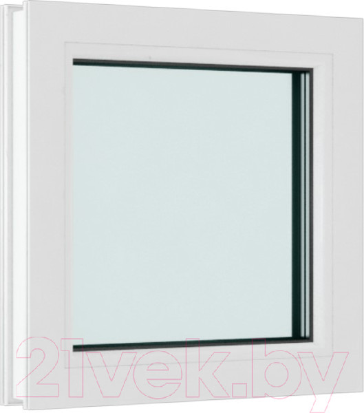 Изображение товара Окно ПВХ Brusbox Глухое 2 стекла (1250x1250x60)