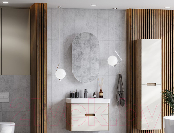 Изображение товара Шкаф с зеркалом для ванной Акватон Оливия (1A254502OL010)