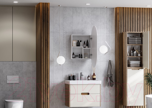 Изображение товара Шкаф с зеркалом для ванной Акватон Оливия (1A254502OL010)