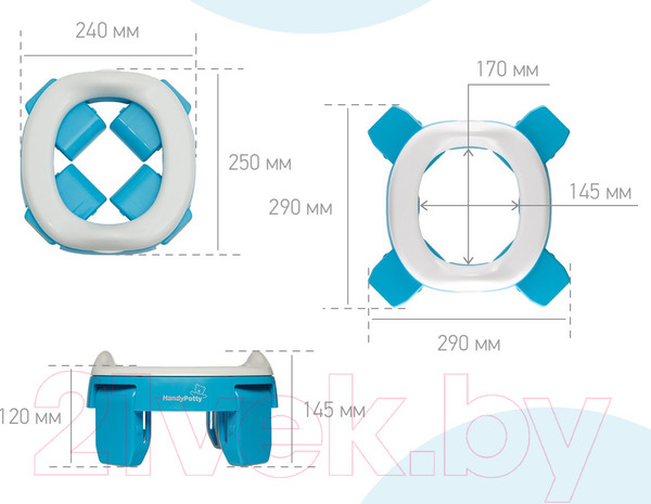 Изображение товара Дорожный горшок Roxy-Kids HandyPotty / HP-255B (голубой)
