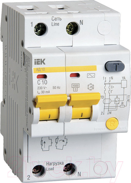 Изображение товара Дифференциальный автомат IEK MAD10-2-010-C-030