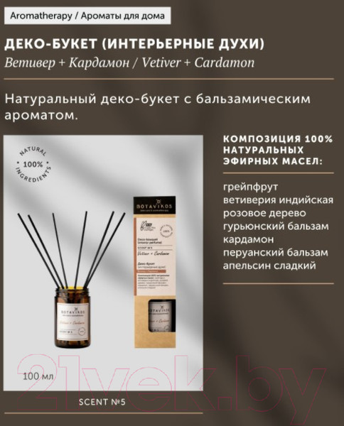 Изображение товара Аромадиффузор Botavikos Ветивер и кардамон (100мл)