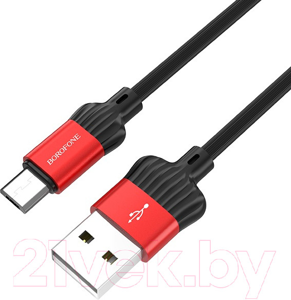Изображение товара Кабель Borofone BX28 Dignity AM-MicroBM (1м, красный)