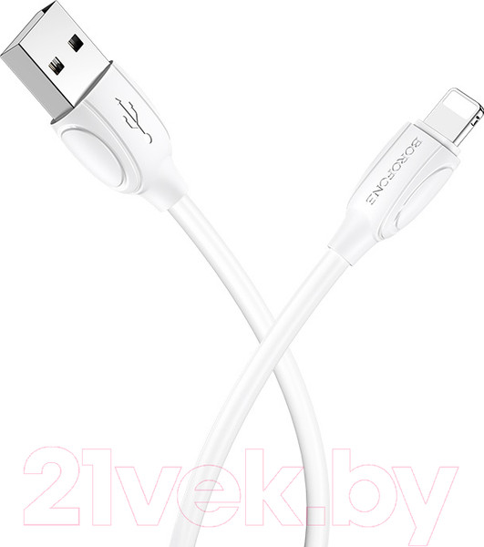 Изображение товара Кабель Borofone BX19 USB Lightning (1м, белый)