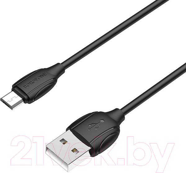 Изображение товара Кабель Borofone BX19 USB MicroUSB (1м, черный)