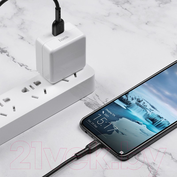 Изображение товара Кабель Hoco X33 MicroUSB (1м, черный)